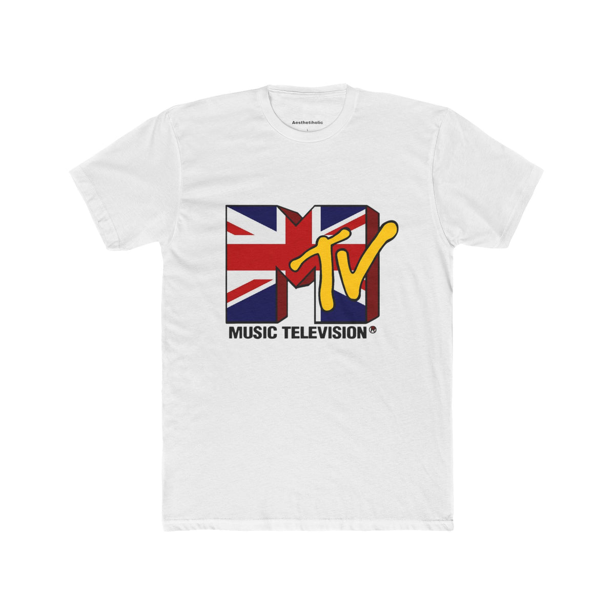 T-shirt unisexe à col rond MTV Grande-Bretagne