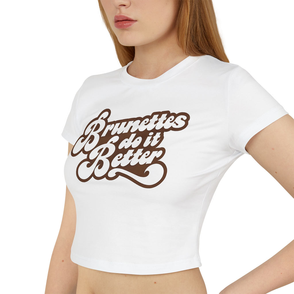 Tee-shirt Bébé Les brunes le font mieux
